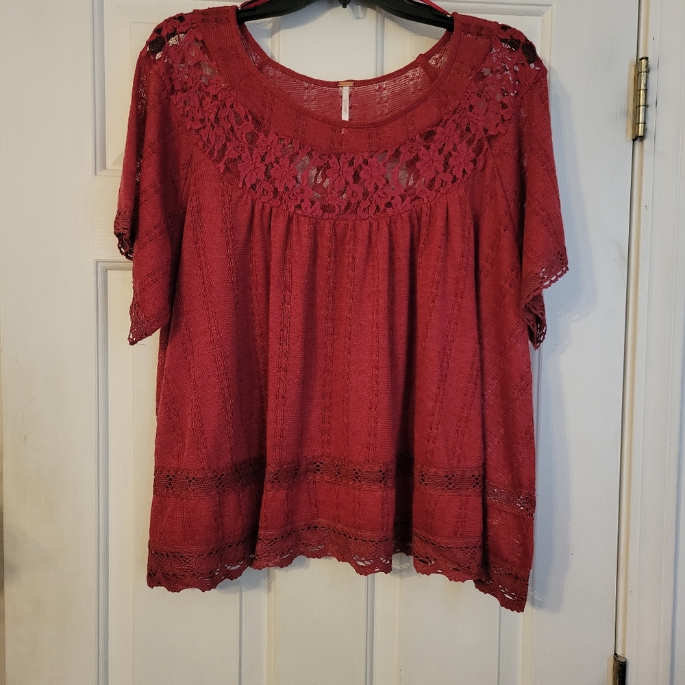 Free people lace detailed top